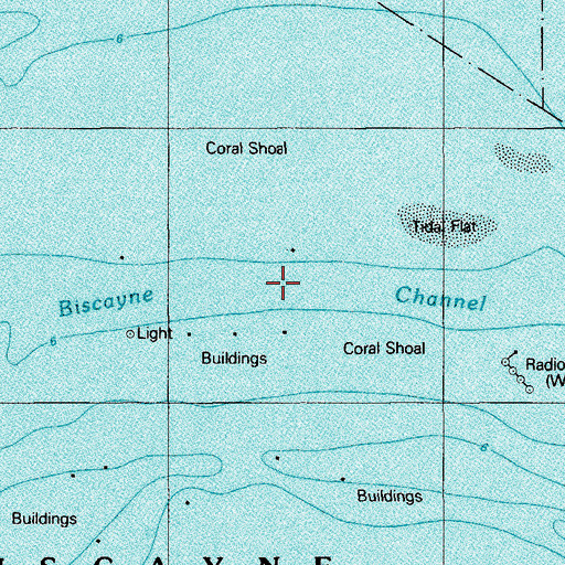 Topographic Map of Biscayne Channel, FL