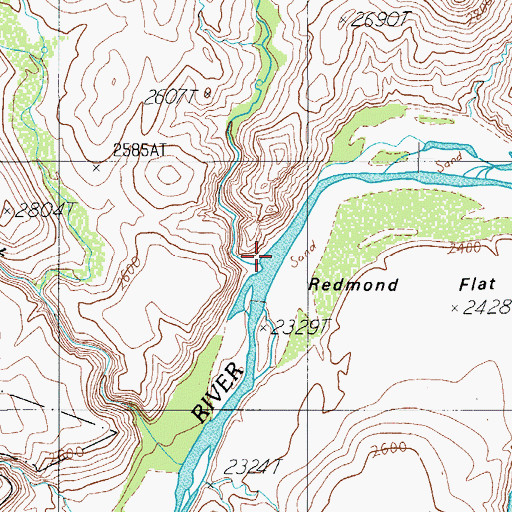 Topographic Map of Coon Creek, AZ