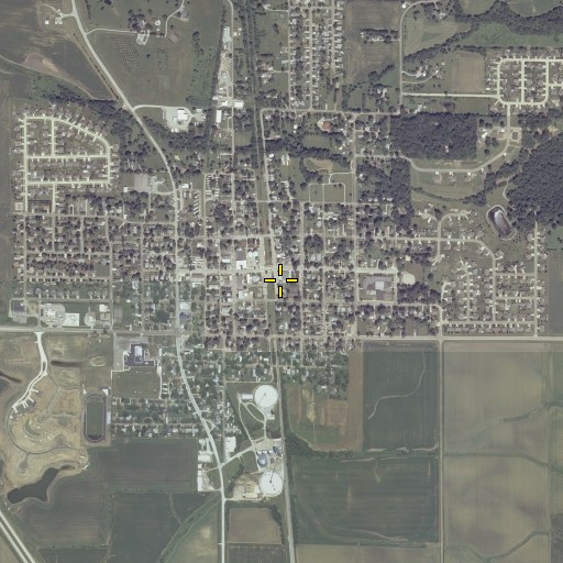 Aerial/Satellite Image of Heyworth Post Office, IL