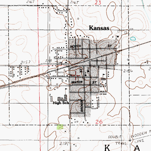Topographic Map of Kansas Post Office, IL