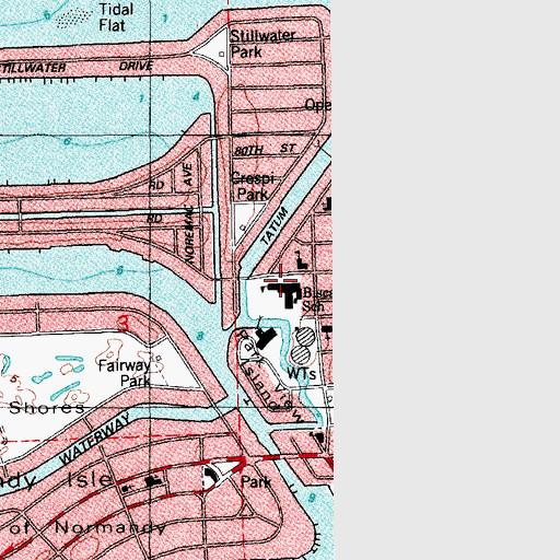 Topographic Map of Biscayne Elementary School, FL