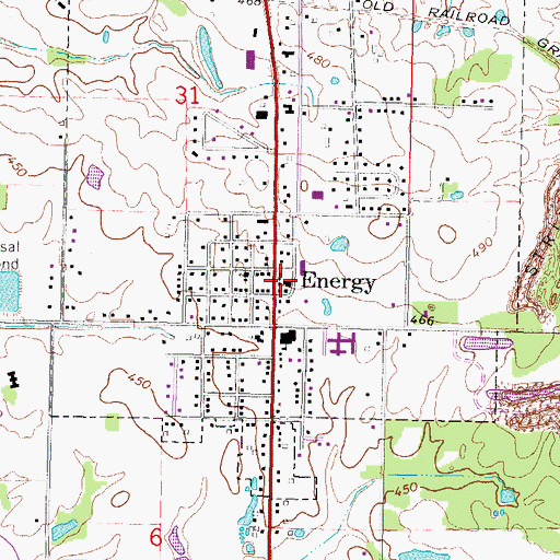 Topographic Map of Energy Post Office, IL