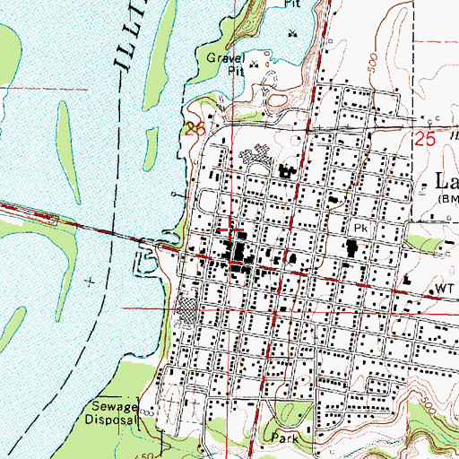 Topographic Map of Lacon Post Office, IL