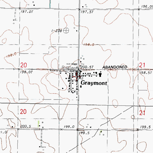 Topographic Map of Graymont Post Office, IL