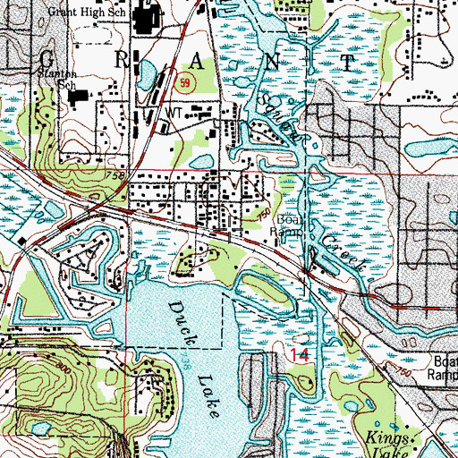 Topographic Map of Ingleside Post Office, IL