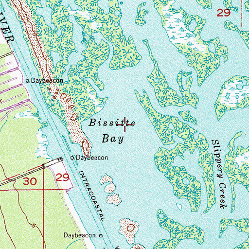 Topographic Map of Bissitte Bay, FL