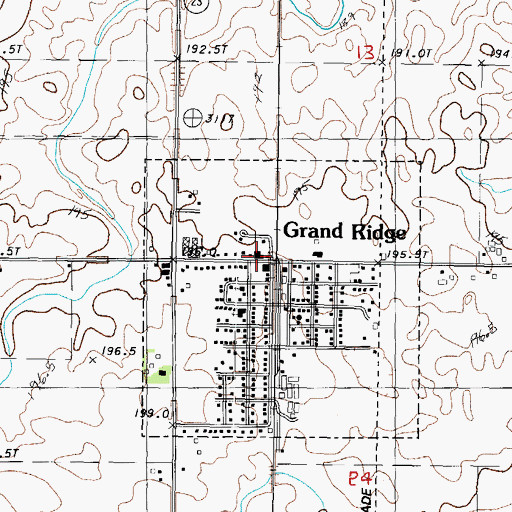 Topographic Map of Grand Ridge Post Office, IL