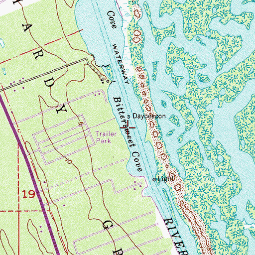 Topographic Map of Bittersweet Cove, FL