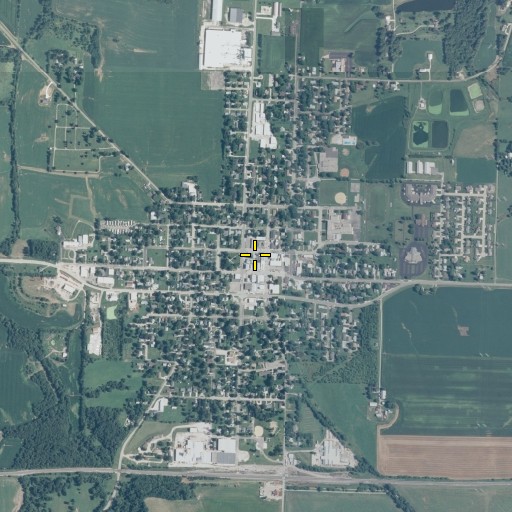 Aerial/Satellite Image of Princeville Post Office, IL