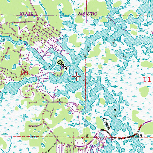 Topographic Map of Black Creek, FL