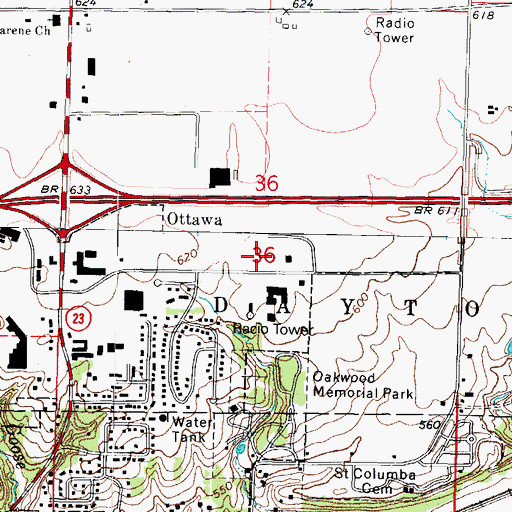 Topographic Map of Ottawa Post Office, IL