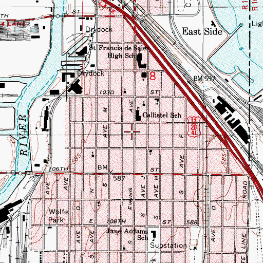 Topographic Map of Finance Station W Post Office, IL