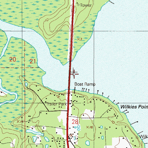 Topographic Map of Black Creek, FL