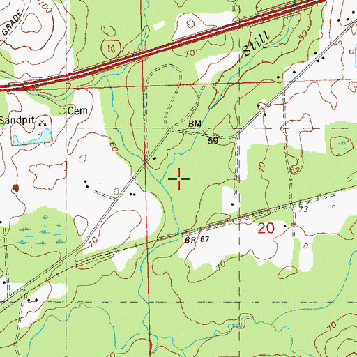 Topographic Map of Black Creek, FL