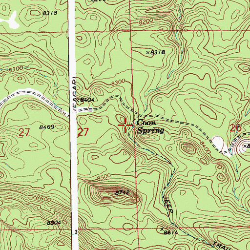 Topographic Map of Coon Spring, AZ