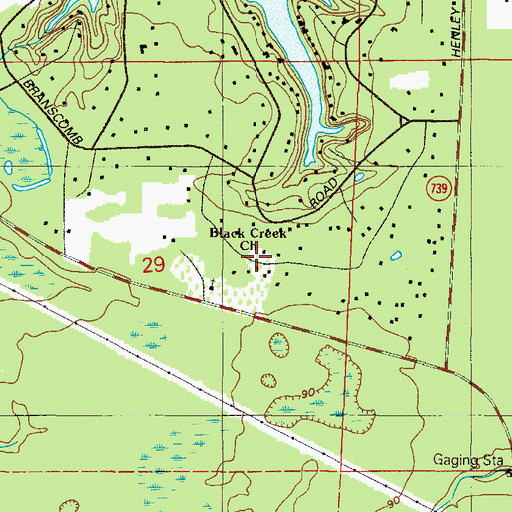 Topographic Map of Black Creek Church, FL