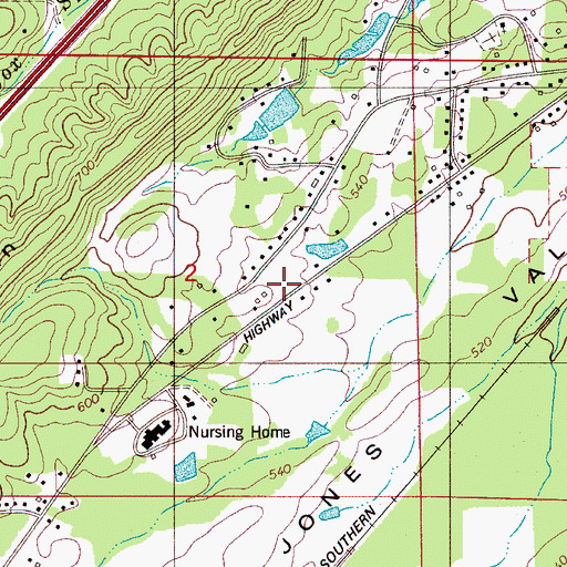 Topographic Map of Mc Calla Post Office, AL