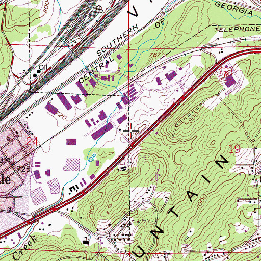 Topographic Map of Irondale Post Office, AL