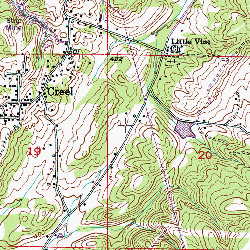 Topographic Map of Empire Post Office, AL