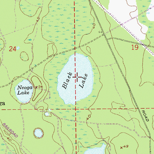 Topographic Map of Black Lake, FL