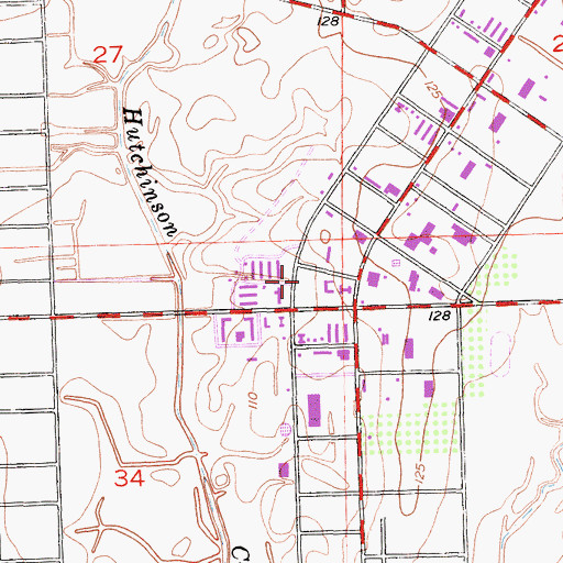 Topographic Map of Beale Air Force Base Post Office, CA