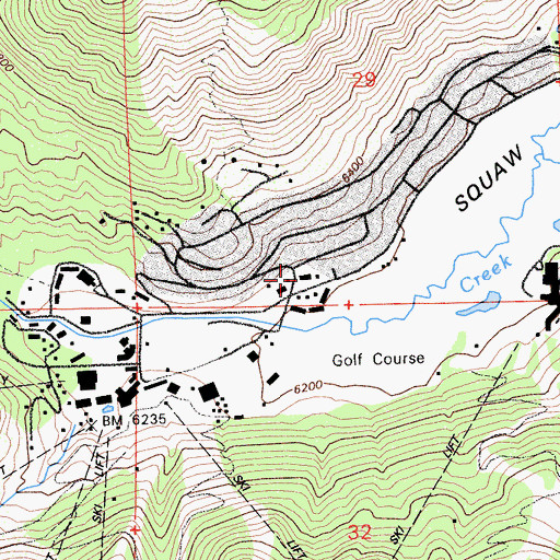 Topographic Map of Olympic Valley Post Office, CA
