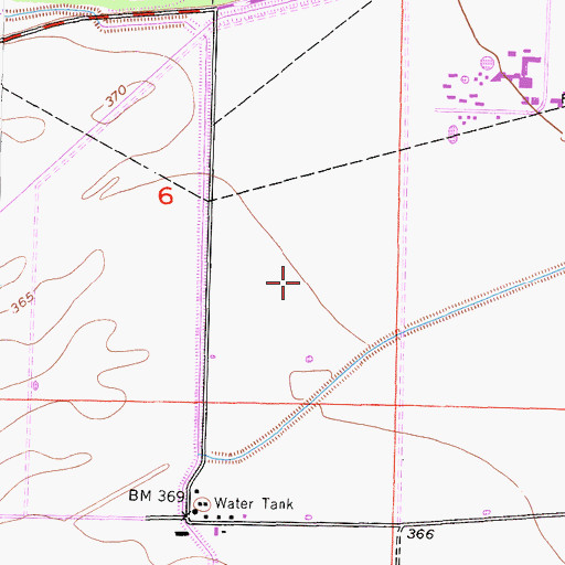 Topographic Map of Camino Media Post Office, CA