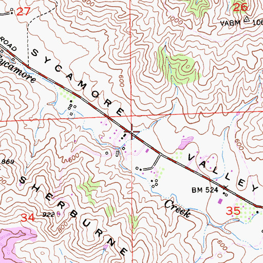 Topographic Map of Danville Post Office, CA