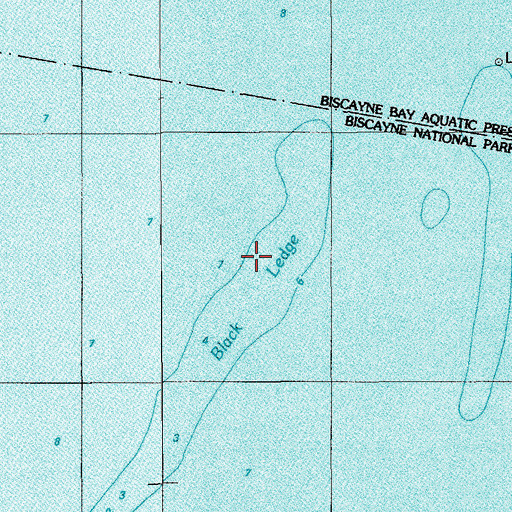 Topographic Map of Black Ledge, FL