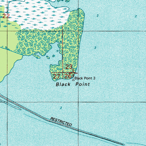 Topographic Map of Black Point, FL