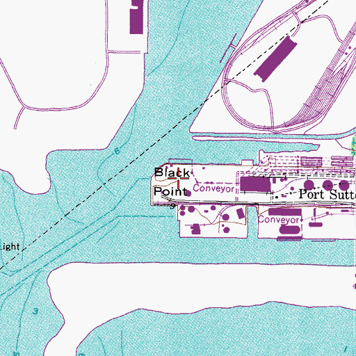 Topographic Map of Black Point, FL