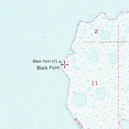 Topographic Map of Black Point, FL