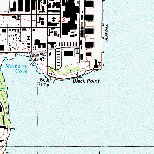 Topographic Map of Black Point, FL