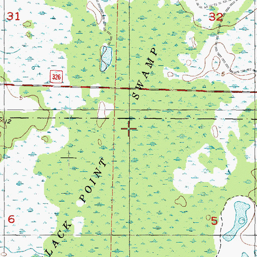 Topographic Map of Black Point Swamp, FL