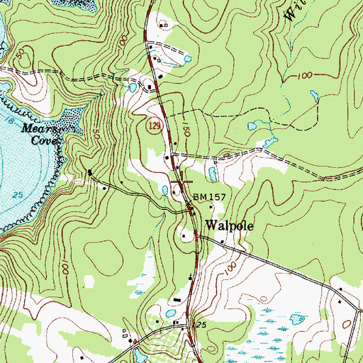 Topographic Map of Walpole Post Office, ME