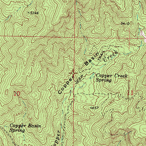 Topographic Map of Copper Basin, AZ