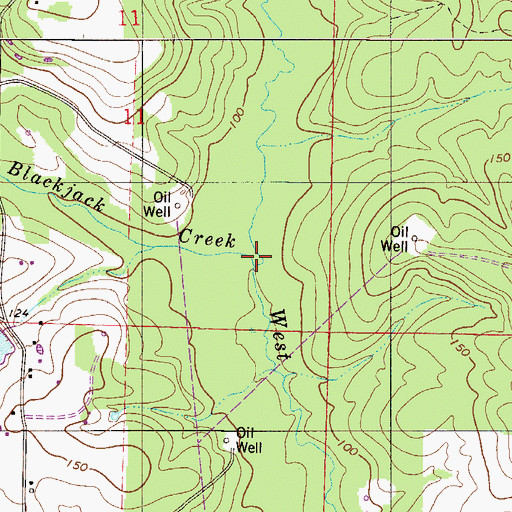 Topographic Map of Blackjack Creek, FL