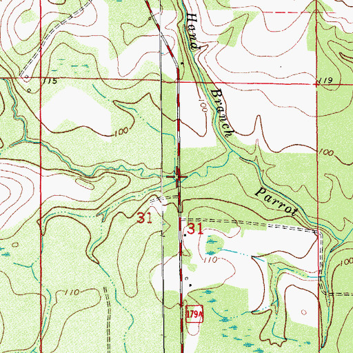 Topographic Map of Blackshire Creek, FL
