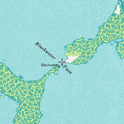 Topographic Map of Blackwater Pass, FL
