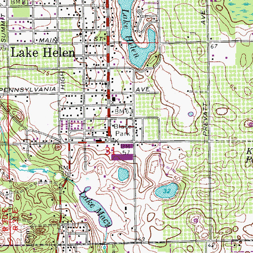 Topographic Map of Blake Park, FL