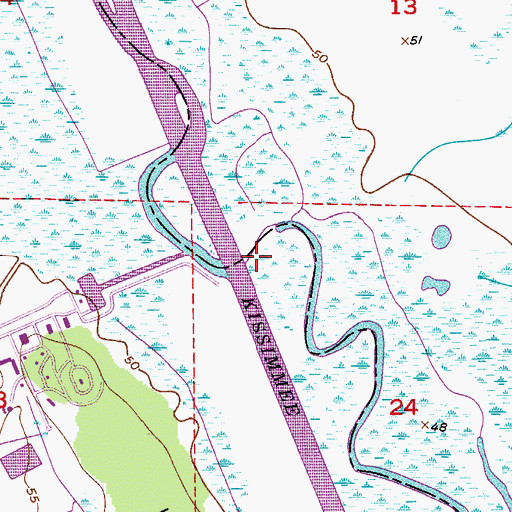 Topographic Map of Blanket Bay Slough, FL