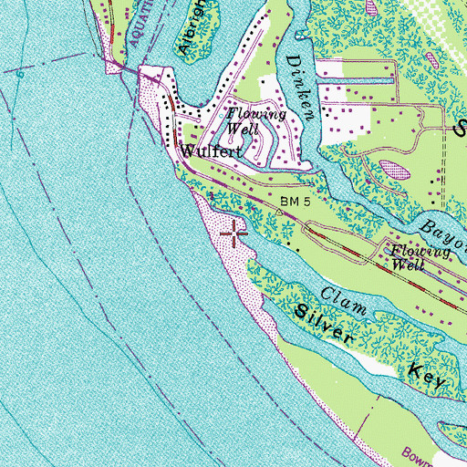 Topographic Map of Blind Pass, FL