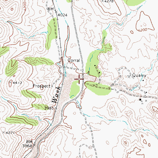 Topographic Map of Copper Basin Wash, AZ