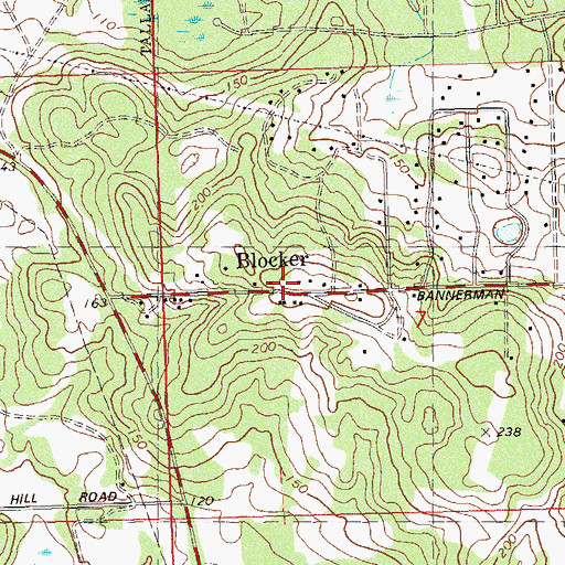 Topographic Map of Blocker, FL