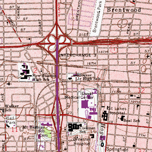 Topographic Map of Blocker Junior High School, FL