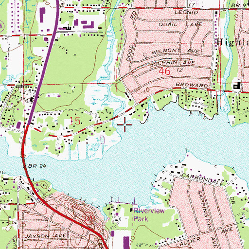 Topographic Map of Blockhouse Creek, FL