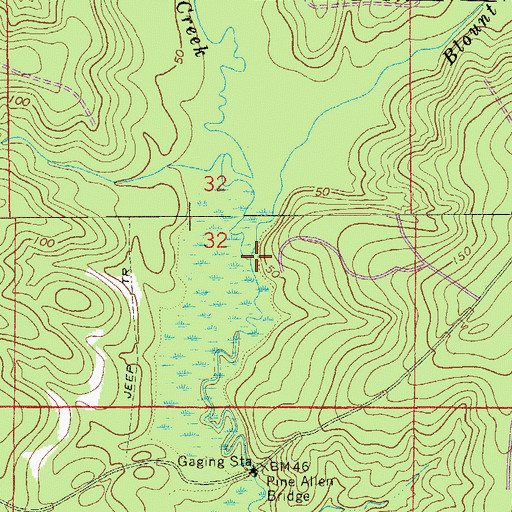 Topographic Map of Blount Creek, FL