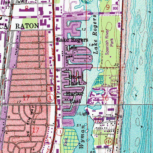 Topographic Map of Blue Inlet, FL