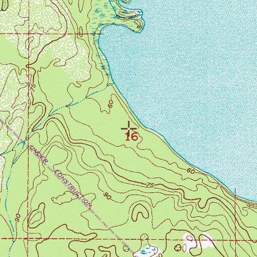 Topographic Map of Blue Jordan Swamp, FL
