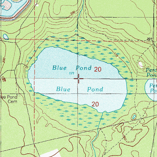 Topographic Map of Blue Pond, FL